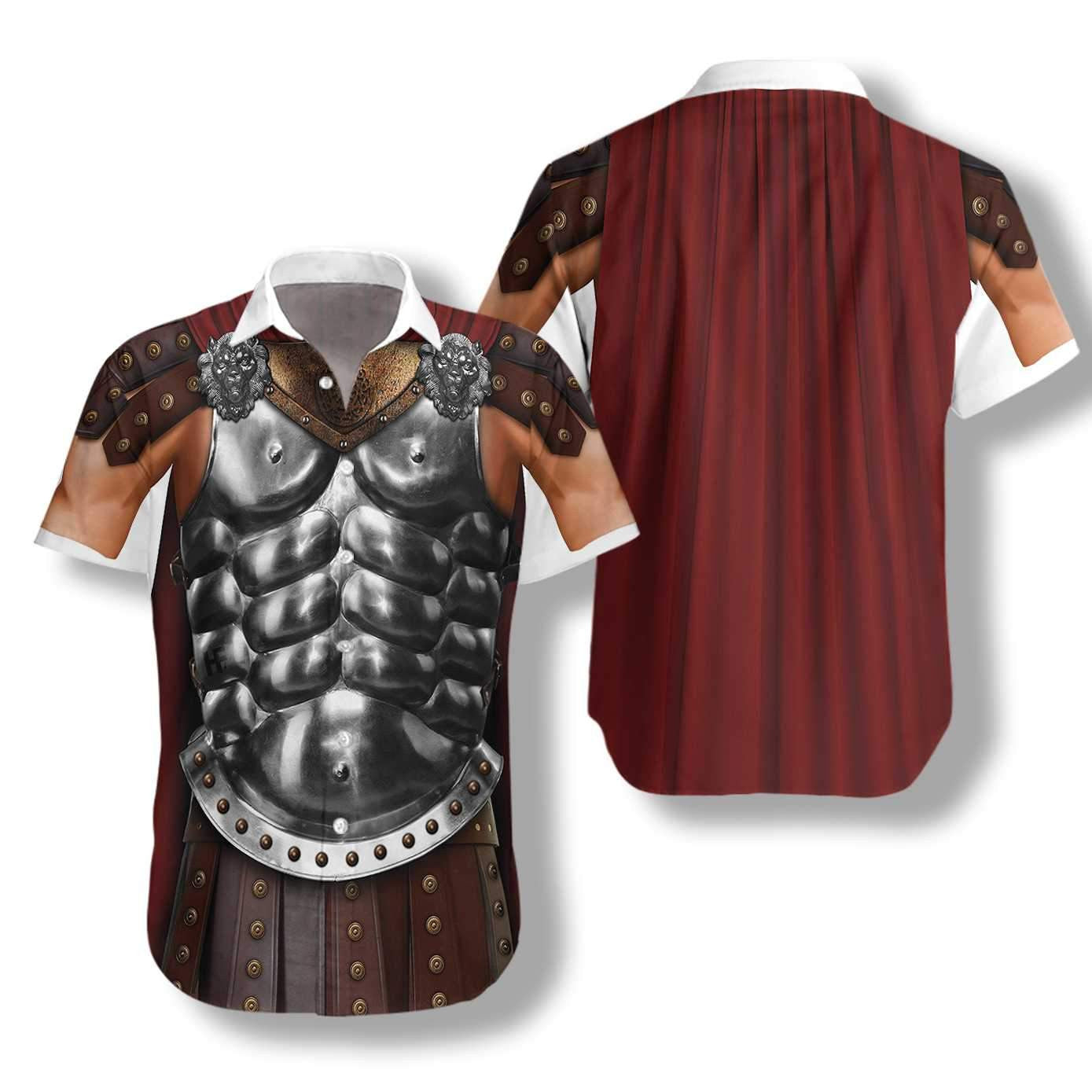 Cool Halloween Gladiator Costume Design Hawaiian Shirt,Hawaiian Shirt Gift, Christmas Gift