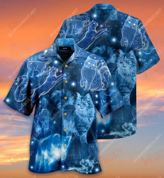 My Cat Is My Protector Short Hawaiian Shirt Summer Tropical Shirts Tactical Hawaiian Shirt Funny Hawaiian Shirts, Hawaiian Shirt Gift, Christmas Gift