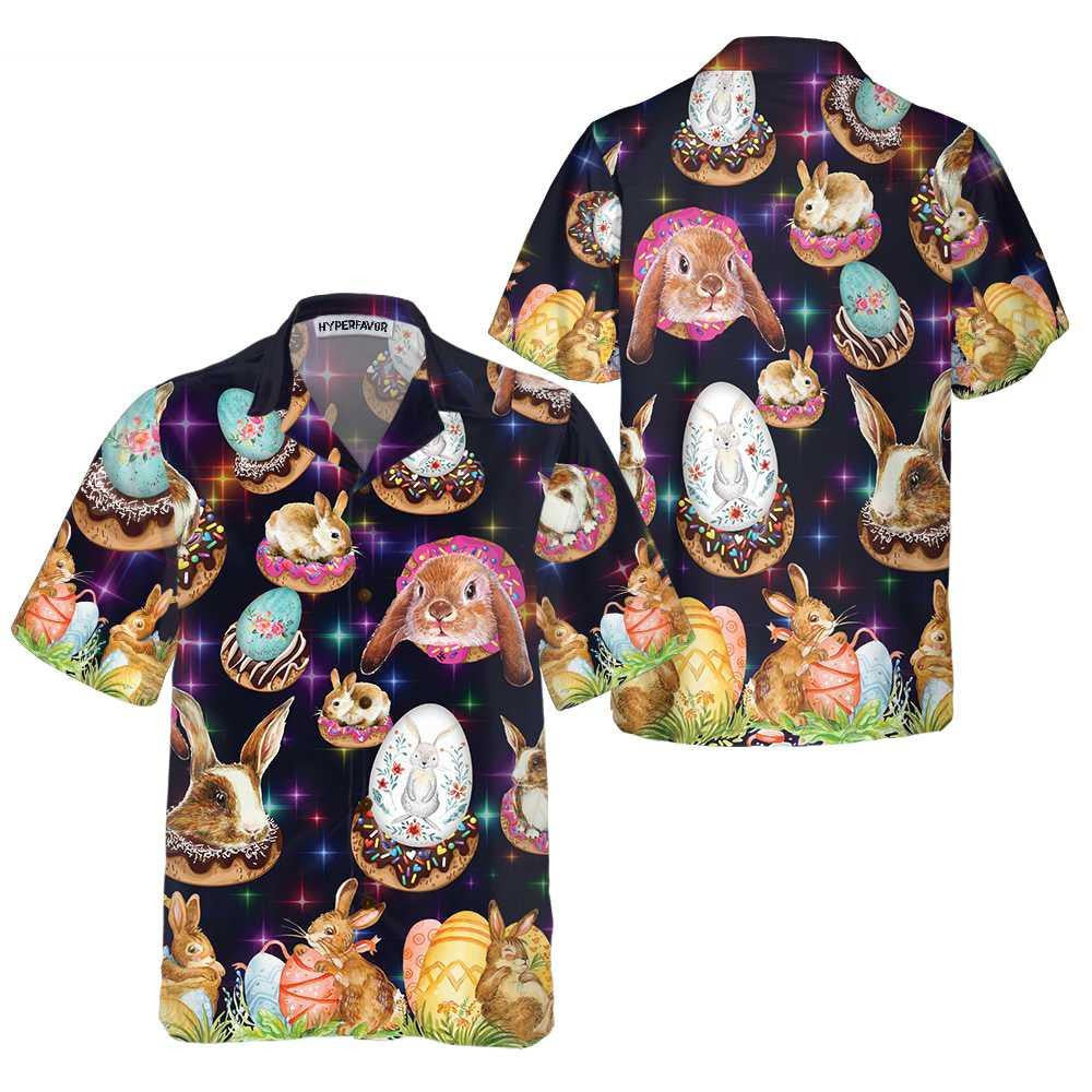 Happy Easter Bunnies In Galaxy Hawaiian Shirt, Hawaiian Shirt Gift, Christmas Gift
