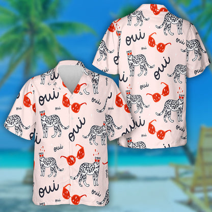 Modern Funny Leopards And Sunglasses Design Hawaiian Shirt,Hawaiian Shirt Gift, Christmas Gift