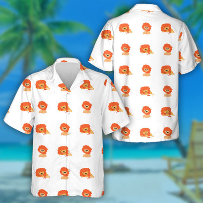 Lion Cub In Two Positions Sleeping And Sitting Hawaiian Shirt, Hawaiian Shirt Gift, Christmas Gift