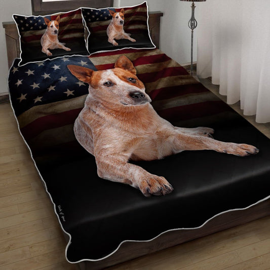 Red Australian Cattle Dog Quilt Bedding Set  Bedroom Set Bedlinen 3D,Bedding Christmas Gift,Bedding Set Christmas
