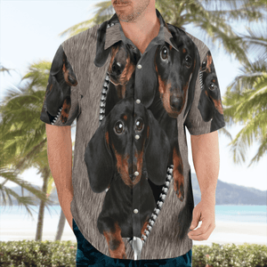 Dachshund Under Pocket Hawaiian Shirt, Hwaiian For Gift