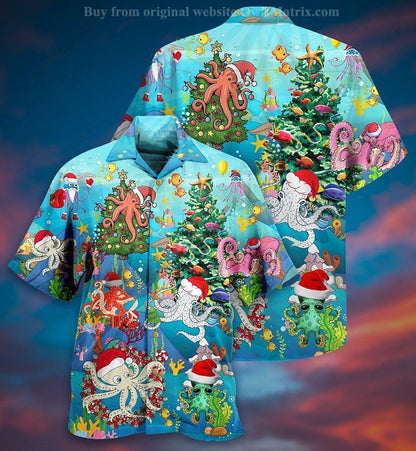 Octopus Merry Xmas Limited - Hawaiian Shirt, Hawaiian Shirt Gift, Christmas Gift