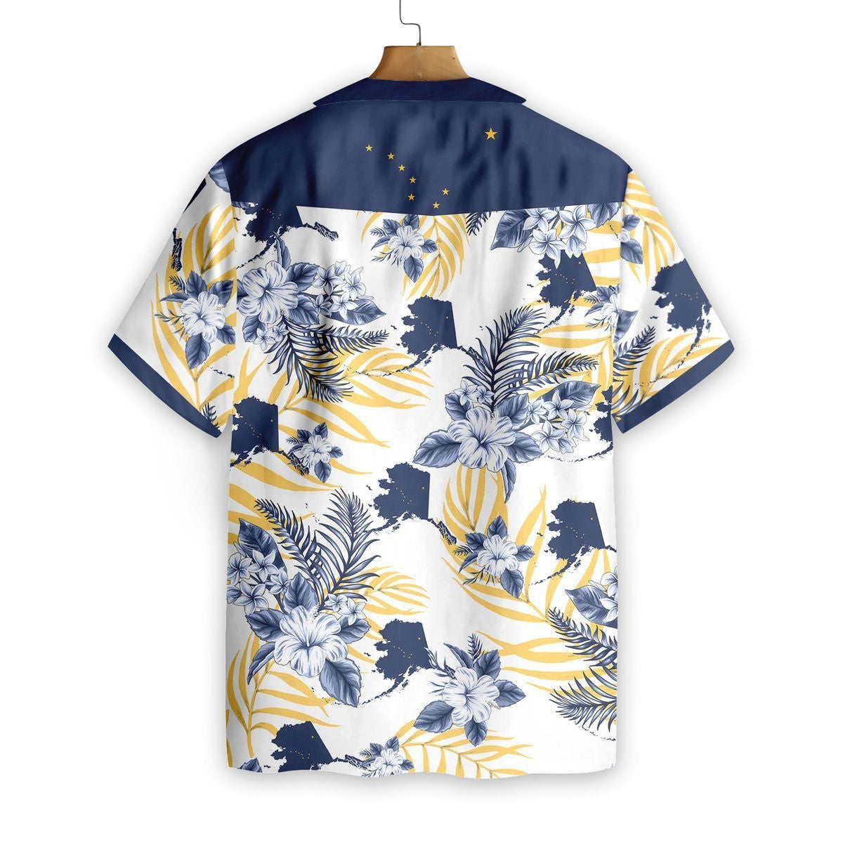 Deep Blue Alaska Proud Background Hawaiian Shirt,Hawaiian Shirt Gift, Christmas Gift