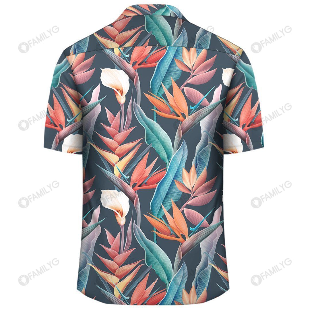 Hawaii Seamless Tropical Flower Hawaiian Summer Hawaiian Shirt, Hawaiian Shirt Gift, Christmas Gift