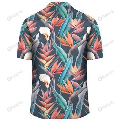 Hawaii Seamless Tropical Flower Hawaiian Summer Hawaiian Shirt, Hawaiian Shirt Gift, Christmas Gift