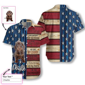 Dachshund With Sayings Custom Name Hawaiian Shirt,Hawaiian Shirt Gift, Christmas Gift