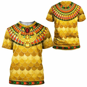 3D Gold Pharaoh Cosplay Custom Tshirt Hoodie Apparel