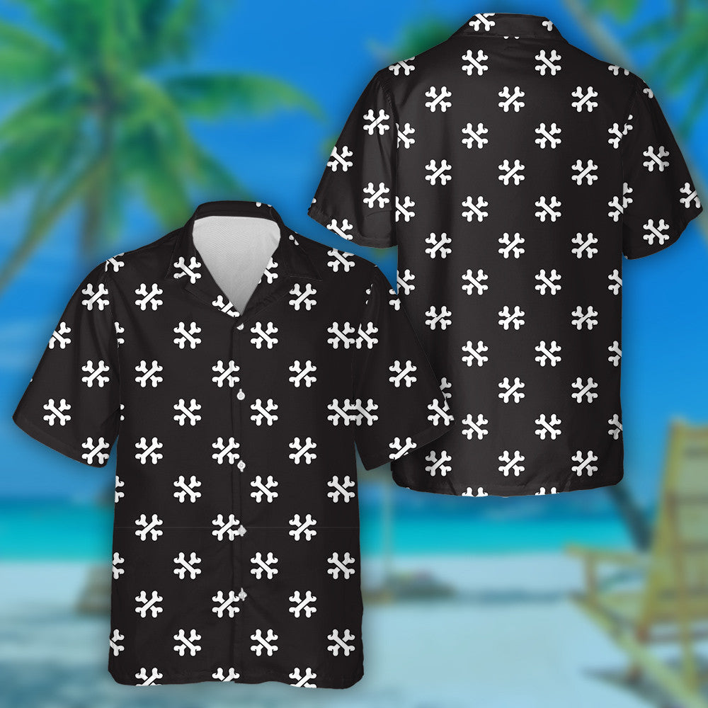 Cross Bone Dog Pirate Halloween Isolated Background Hawaiian Shirt, Hawaiian Shirt Gift, Christmas Gift