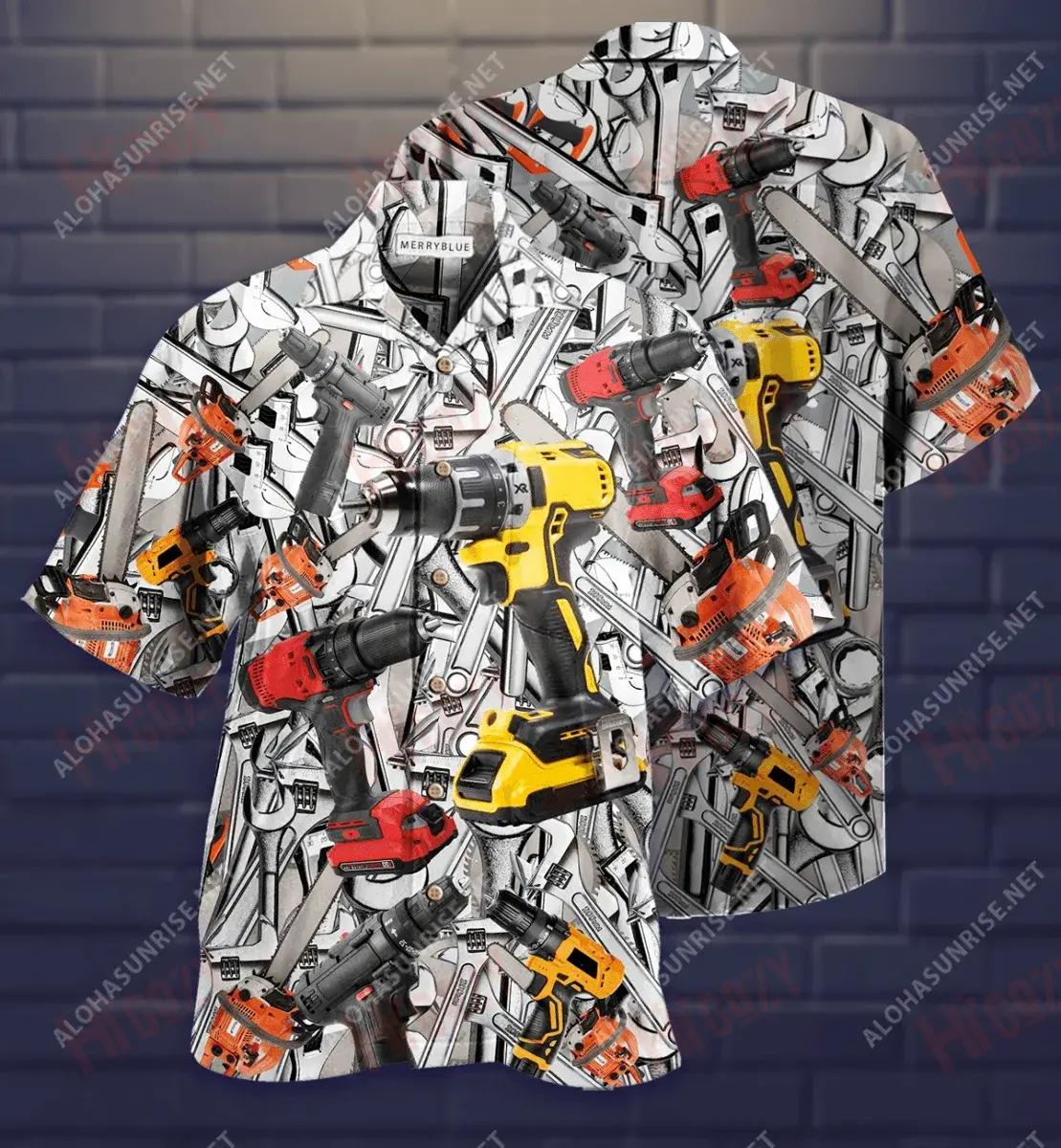 I'M Here Because You Broke It Mechanic Unisex Hawaiian Shirt Ocean Short Sleeve Tactical Hawaiian Shirt Funny Hawaiian Shirts, Hawaiian Shirt Gift, Christmas Gift
