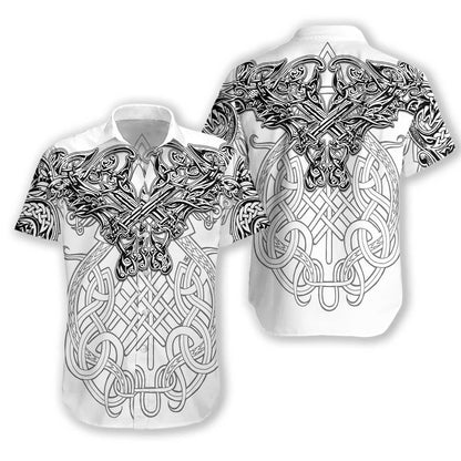 Celtic Dragon Tattoo 3D Pattern Design Hawaiian Shirt,Hawaiian Shirt Gift, Christmas Gift