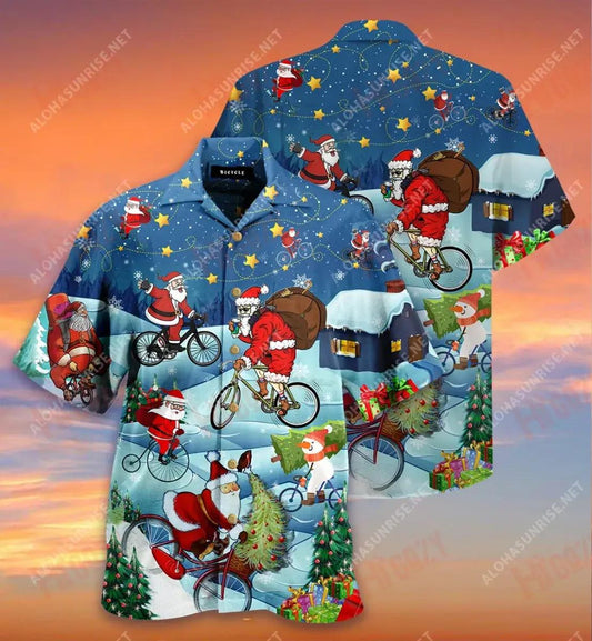 I'M Dreaming Of A Bike Christmas Short Hawaiian Shirt Hobbies Hawaiian T Shirts Hawaiian Crazy Shirts Hawaiian Shirts For Women, Hawaiian Shirt Gift, Christmas Gift