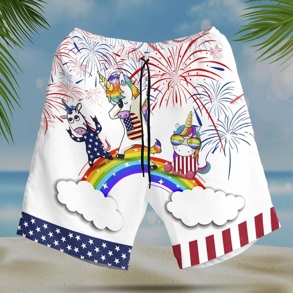 Rainbow And Unicorn Background Design Hawaiian Shirt,Hawaiian Shirt Gift, Christmas Gift