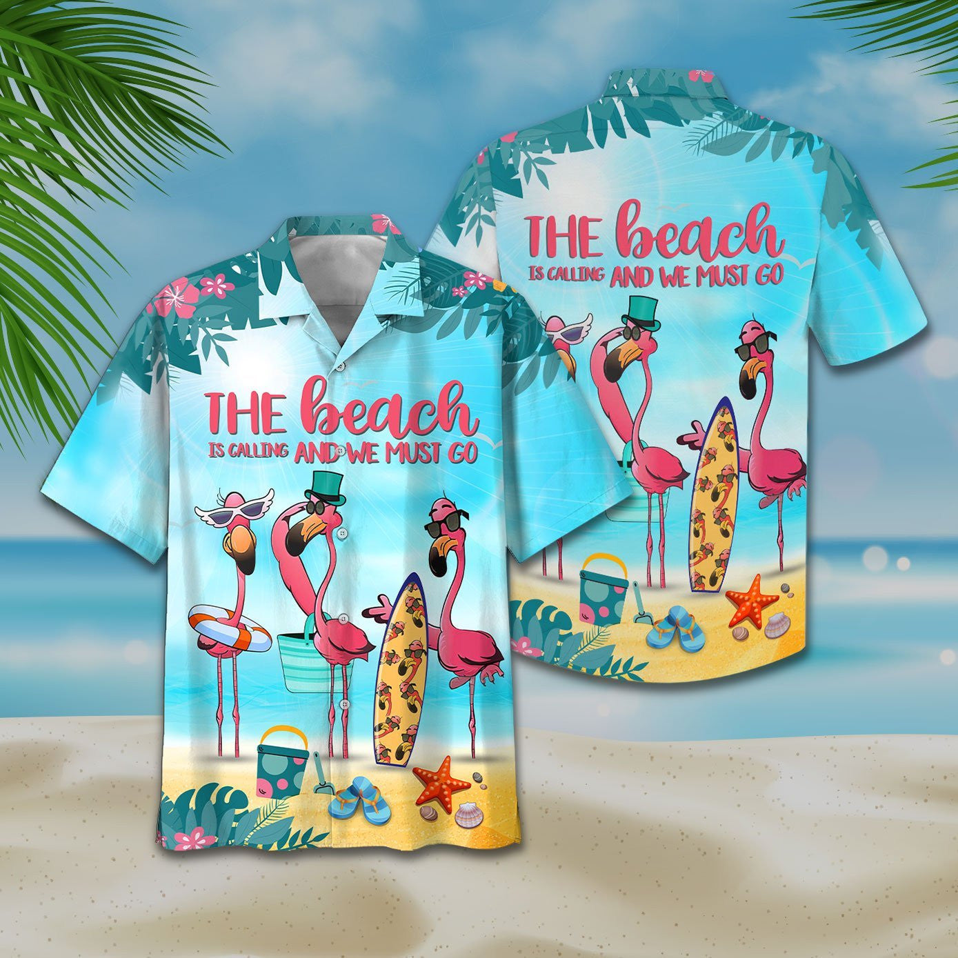 The Beach Is Calling Pattern Design Hawaiian Shirt,Hawaiian Shirt Gift, Christmas Gift