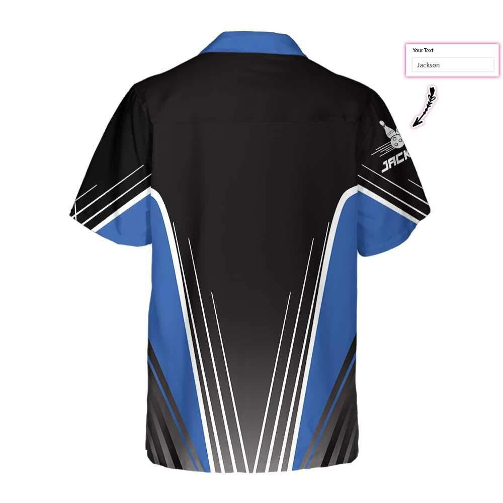 That's How I Roll Bowling Blue Black Custom Hawaiian Shirt, Hawaiian Shirt Gift, Christmas Gift