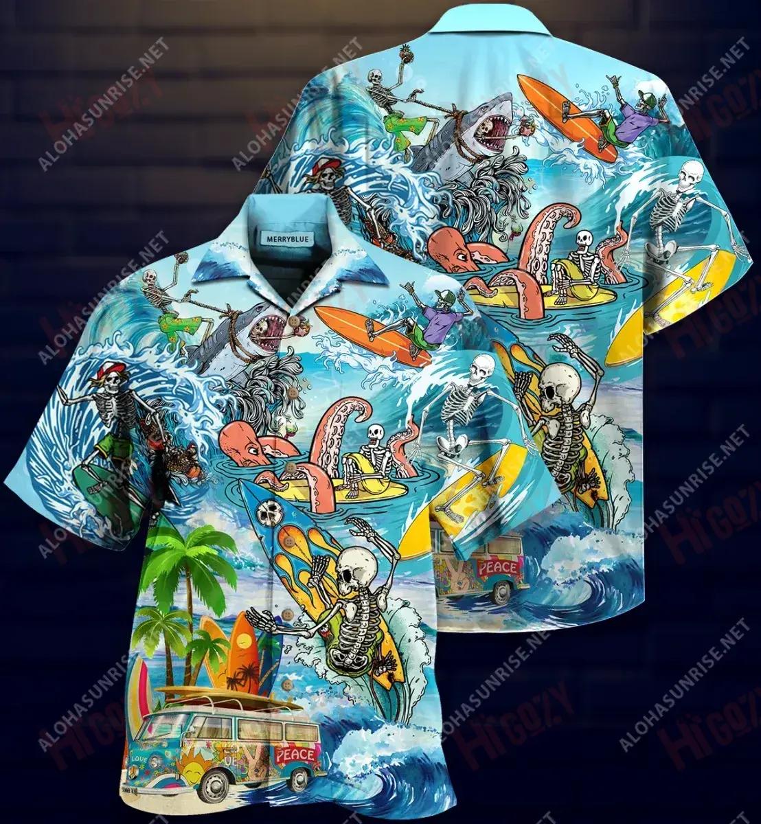 Live To Surf, Surf To Live Unisex Short Sleeve Shirt Vacation Hawaiian T Shirts Custom Hawaiian Shirts Hawaiian Shirts For Women, Hawaiian Shirt Gift, Christmas Gift