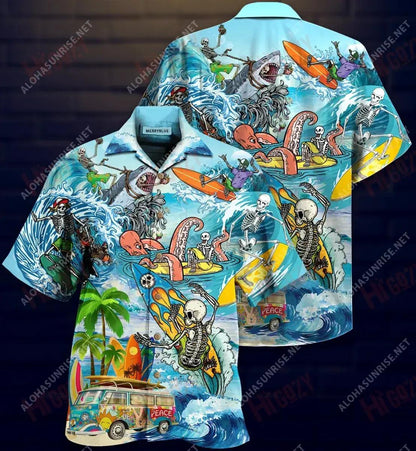 Live To Surf, Surf To Live Unisex Short Sleeve Shirt Vacation Hawaiian T Shirts Custom Hawaiian Shirts Hawaiian Shirts For Women, Hawaiian Shirt Gift, Christmas Gift