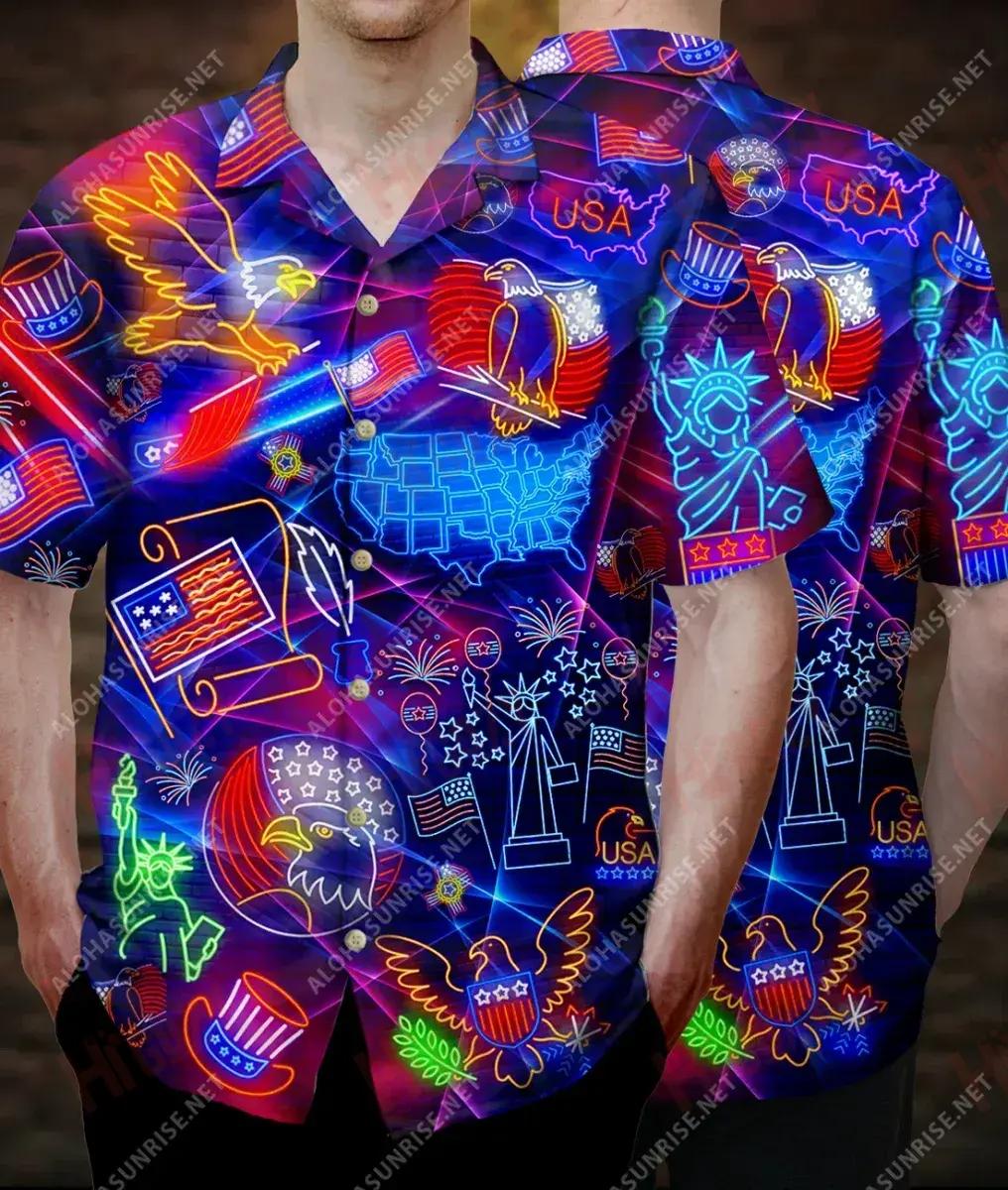 Happy 4 Of July Independence Day Unisex Short Sleeve Shirt Hobbies Hawaiian T Shirts Tactical Hawaiian Shirt Hawaiian Shirt Pattern, Hawaiian Shirt Gift, Christmas Gift