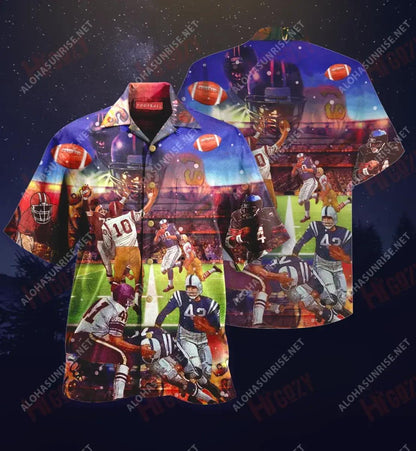 American Football Short Short Sleeve Shirt Hobbies Short Sleeve Hawaiian Crazy Shirts Funny Hawaiian Shirts, Christmas Gift