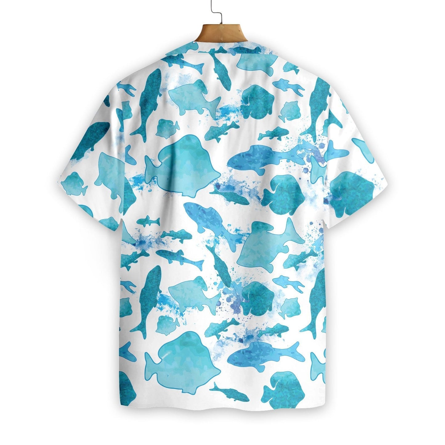 Fish Water Color Pattern V1 Design Hawaiian Shirt,Hawaiian Shirt Gift, Christmas Gift