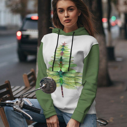3D Dragonfly Christmas Tree Custom Tshirt Hoodie Apparel