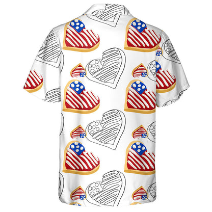Sweet Sugar Cookies With Icing Cream American Flag Hawaiian Shirt, Hawaiian Shirt Gift, Christmas Gift