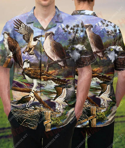 Be Still And The Sky Will Speak To You Osprey Unisex Hawaiian Shirt Vacation Short Sleeve Custom Hawaiian Shirts Hawaiian Shirts For Women, Hawaiian Shirt Gift, Christmas Gift