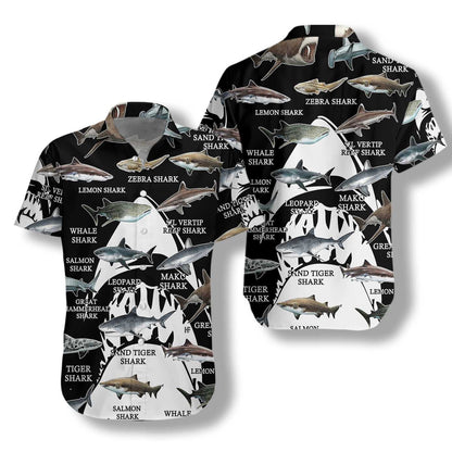 Great Sharks Of The World Hawaiian Shirt,Hawaiian Shirt Gift, Christmas Gift