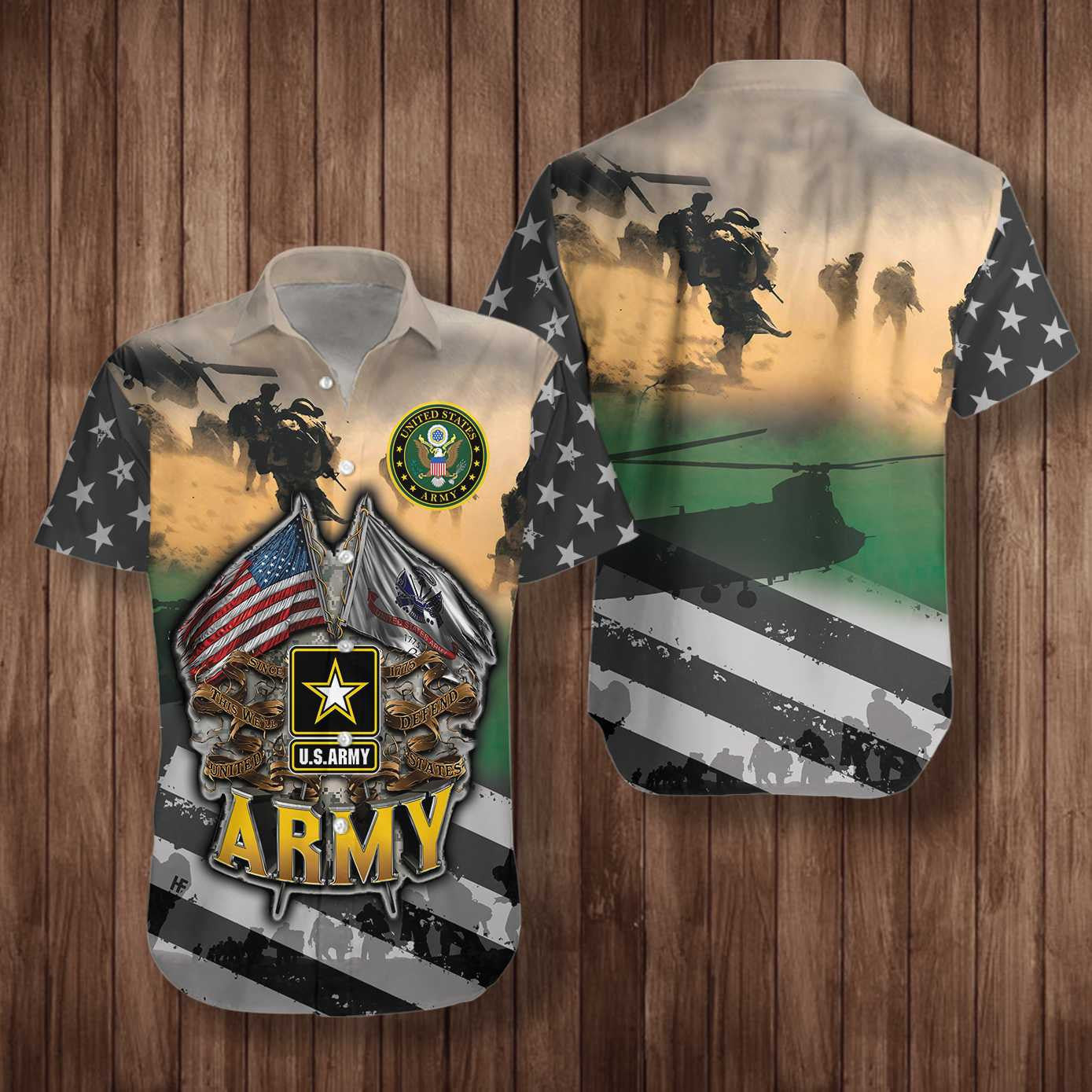 Ideal Veteran Proudly Served The US Army Hawaiian Shirt, Hawaiian Shirt Gift, Christmas Gift