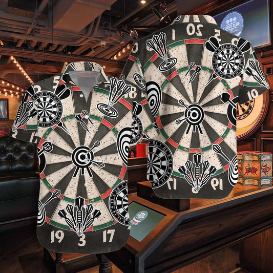 Classic Darts Icon Game Design Hawaiian Shirt, Hawaiian For Gift