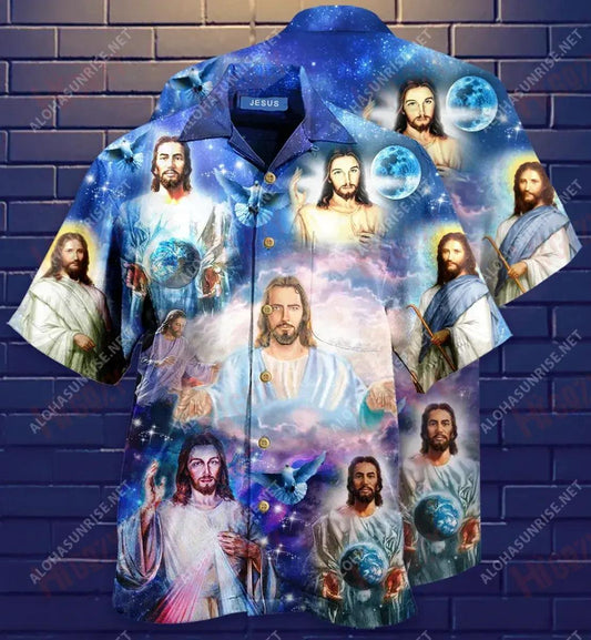 Jesus Is Our Lifeguard Short Hawaiian Shirt Ocean Aloha Shirt Vintage Hawaiian Shirts Funny Hawaiian Shirts, Hawaiian Shirt Gift, Christmas Gift