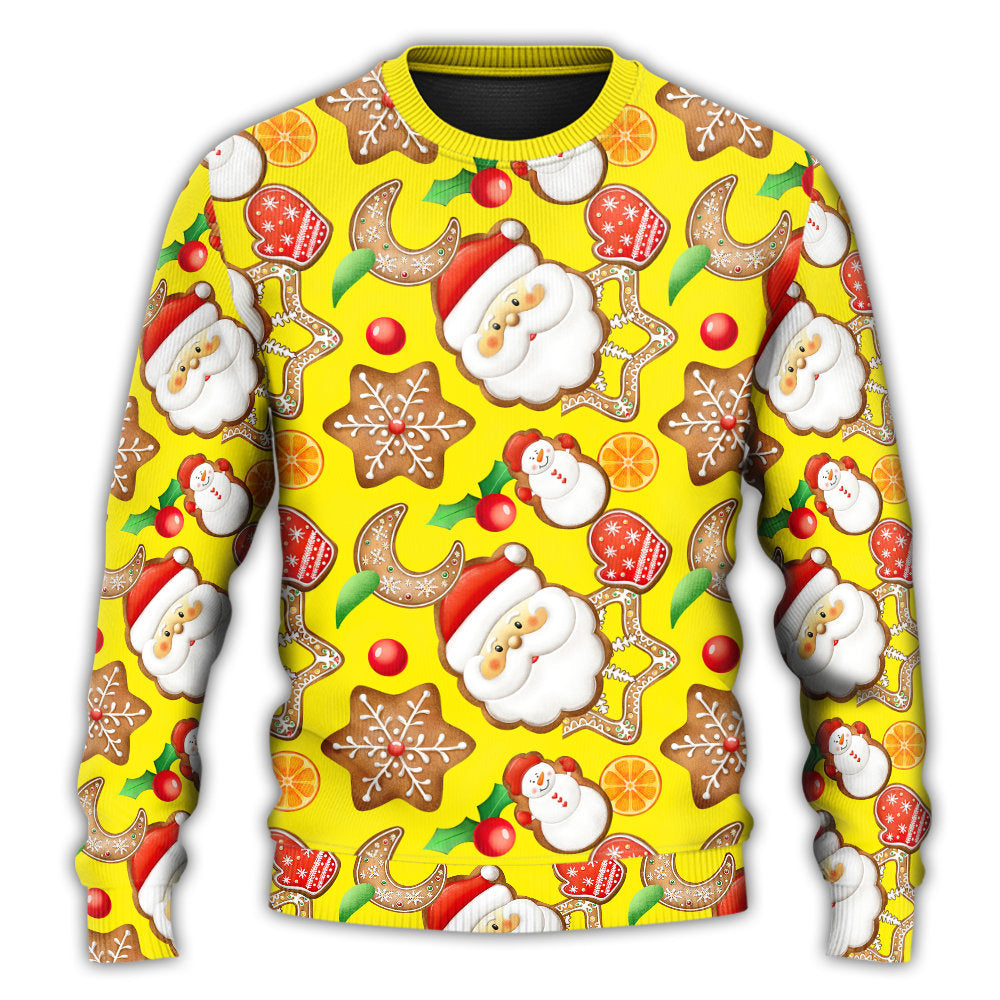 Christmas Santa Snowman Gingerbread And Sweets Ugly Christmas Sweater, Christmas Gift, Gift Christmas 2024
