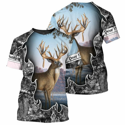 Deer - 3D All Over Printed Shirt Tshirt Hoodie Apparel
