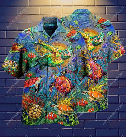 Have A Turtley Awesome Day Short Hawaiian Shirt Vacation Tropical Shirts Vintage Hawaiian Shirts Funny Hawaiian Shirts, Hawaiian Shirt Gift, Christmas Gift