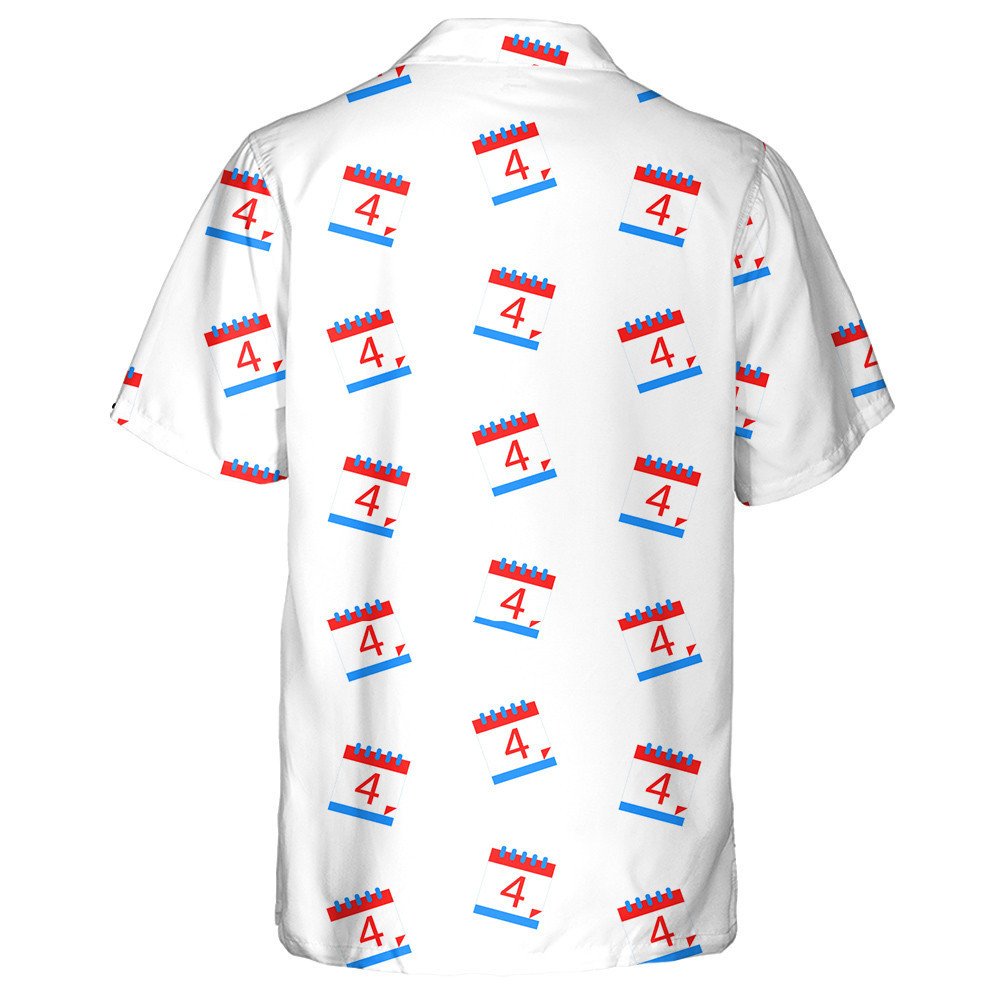 Calendar List For Independence Day Of America Illustration Hawaiian Shirt, Hawaiian Shirt Gift, Christmas Gift