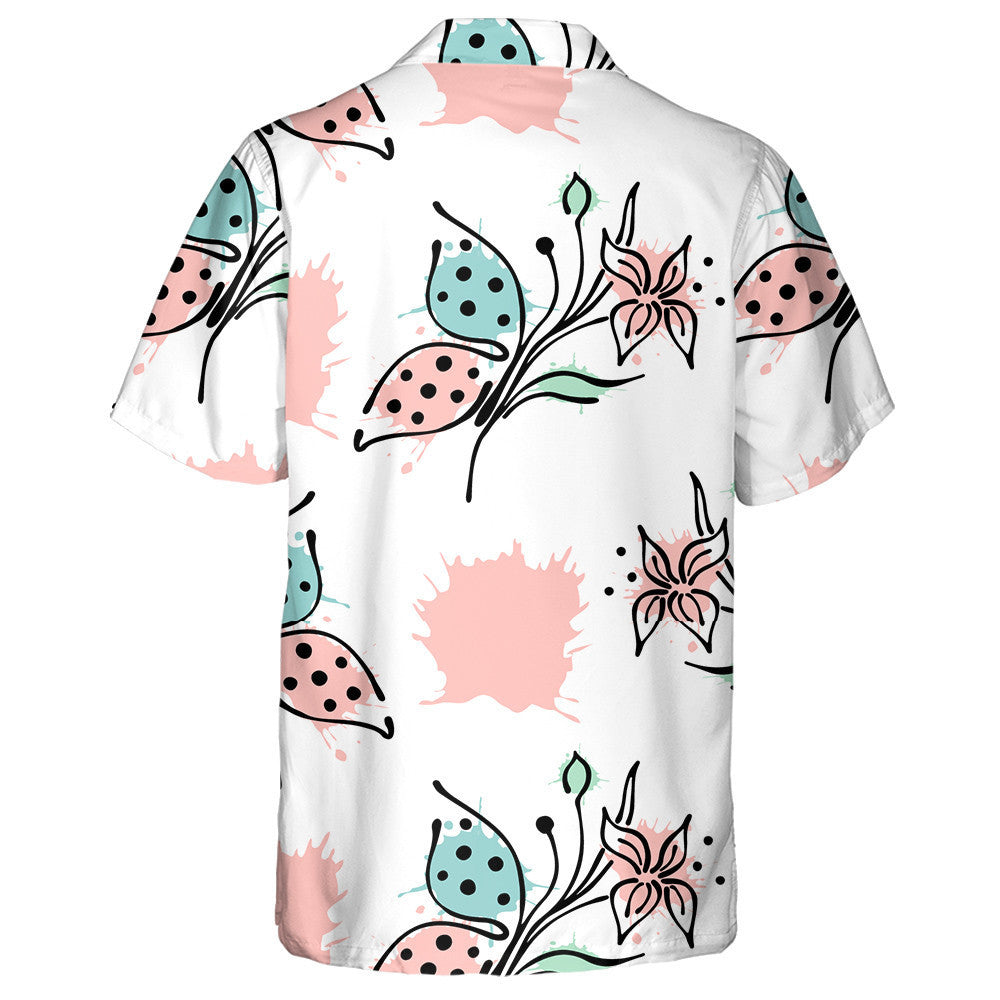 Theme Butterfly Contour Lines And Strokes Hawaiian Shirt,Hawaiian Shirt Gift, Christmas Gift