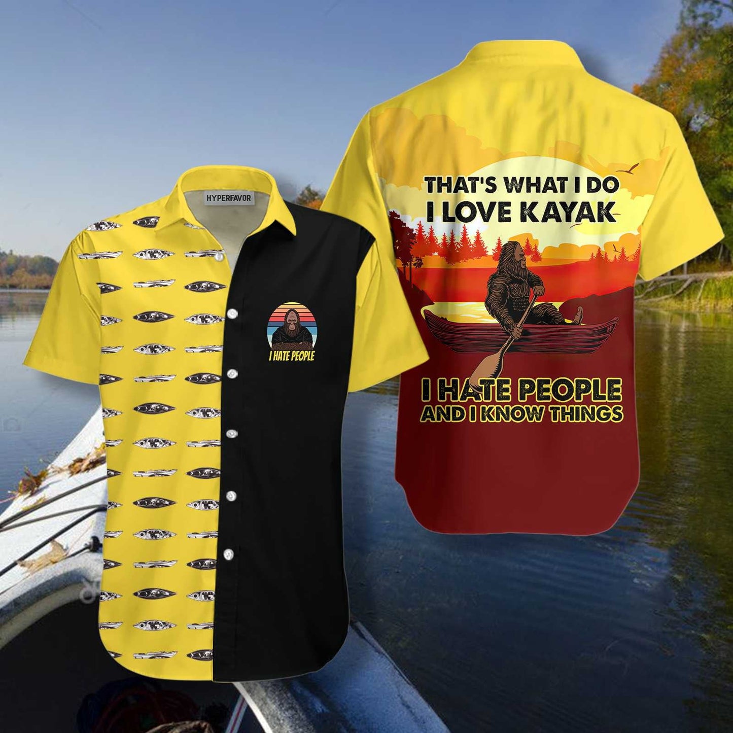 Darryl Love Kayak And Hate People Hawaiian Shirt,Hawaiian Shirt Gift, Christmas Gift