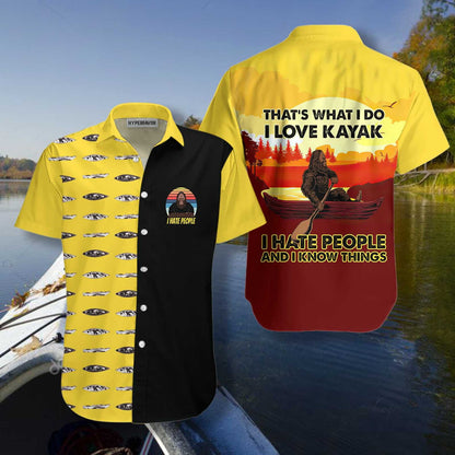 Darryl Love Kayak And Hate People Hawaiian Shirt,Hawaiian Shirt Gift, Christmas Gift