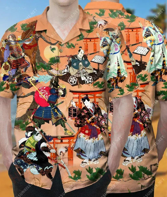 Return From The Death Samurai Unisex Hawaiian Shirt Hobbies Short Sleeve Tactical Hawaiian Shirt Hawaiian Shirts For Men, Hawaiian Shirt Gift, Christmas Gift