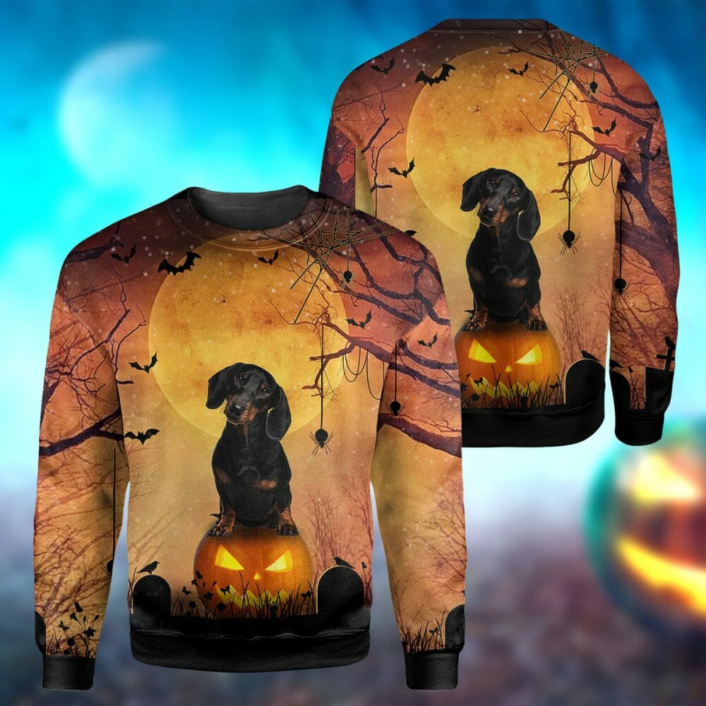Dachshund Halloween - 3D All Over Printed Shirt Tshirt Hoodie Apparel