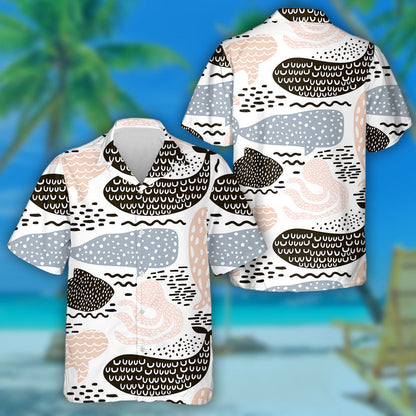 Sea Animals Fursealwhale And Octopus Pastel Color Design Hawaiian Shirt, Hawaiian Shirt Gift, Christmas Gift