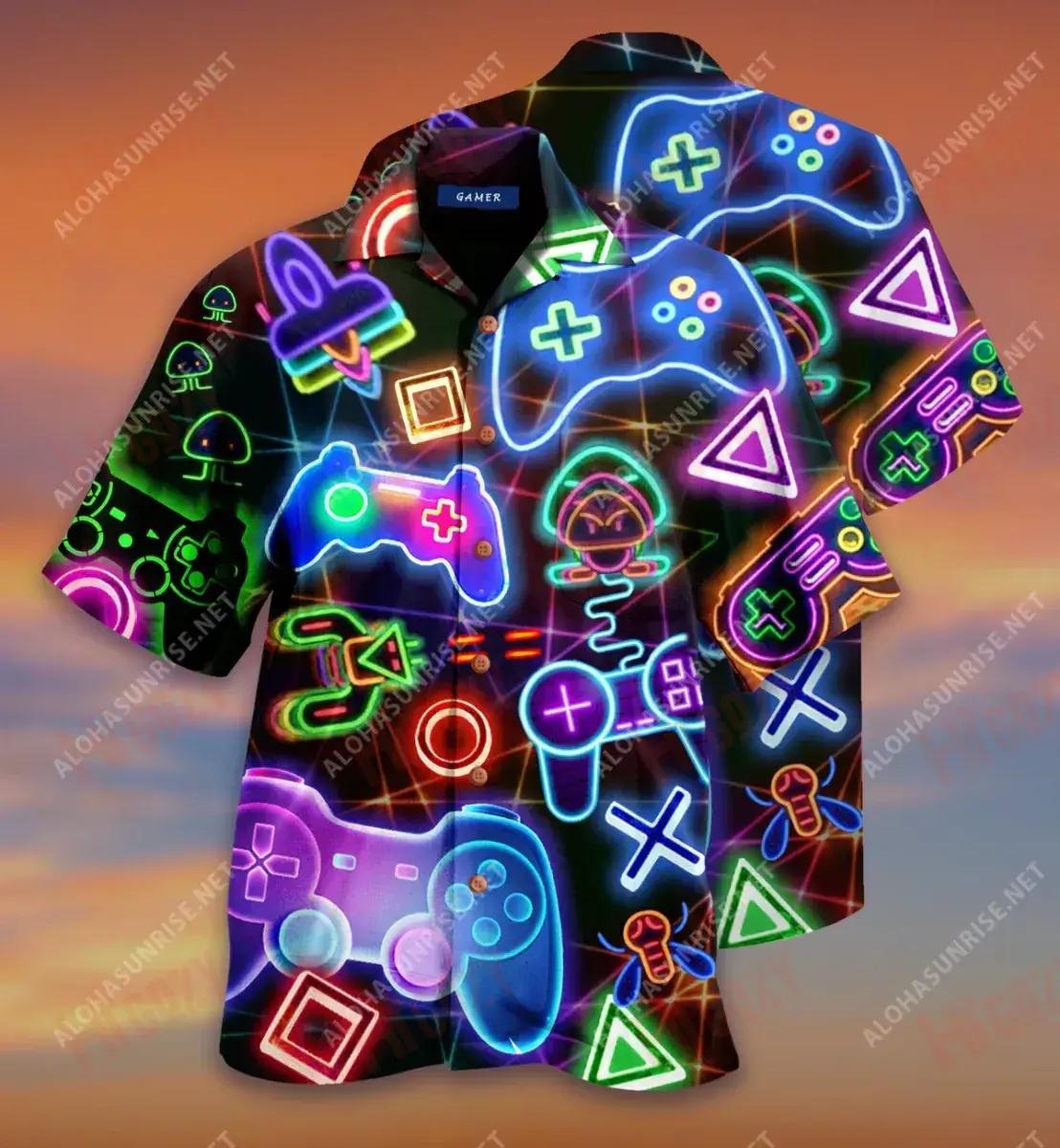 I'D Rather Be Gaming Short Hawaiian Shirt Hobbies Aloha Shirt Hawaiian Crazy Shirts Hawaiian Shirts For Men, Hawaiian Shirt Gift, Christmas Gift