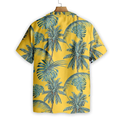 Coconut Tree And Chicago Proud Background Hawaiian Shirt, Hawaiian For Gift