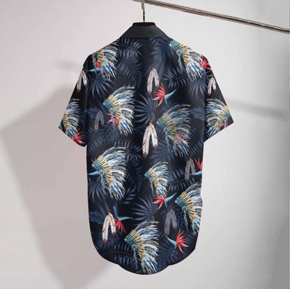 Dark Jungle Native Tropical Design Hawaiian Shirt,Hawaiian Shirt Gift, Christmas Gift
