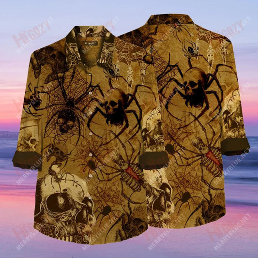 I'M Only Here For The Spiders Long Short Sleeve Shirt Summer Hawaiian T Shirts Best Hawaiian Shirts Hawaiian Shirts For Men, Hawaiian Shirt Gift, Christmas Gift