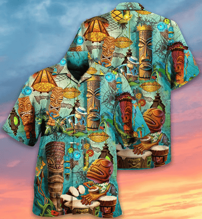 The Tiki Bar Is Open Awesome Background Design Hawaiian Shirt, Hawaiian Shirt Gift, Christmas Gift