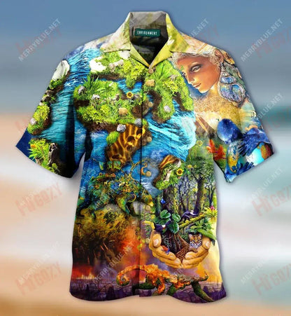 Environmental Protection Short Hawaiian Shirt Ocean Tropical Shirts Vintage Hawaiian Shirts Funny Hawaiian Shirts, Hawaiian Shirt Gift, Christmas Gift