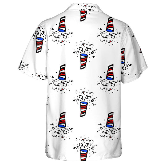 Hand Drawn Firecrackers In The Colors Of American Flag Hawaiian Shirt, Hawaiian Shirt Gift, Christmas Gift