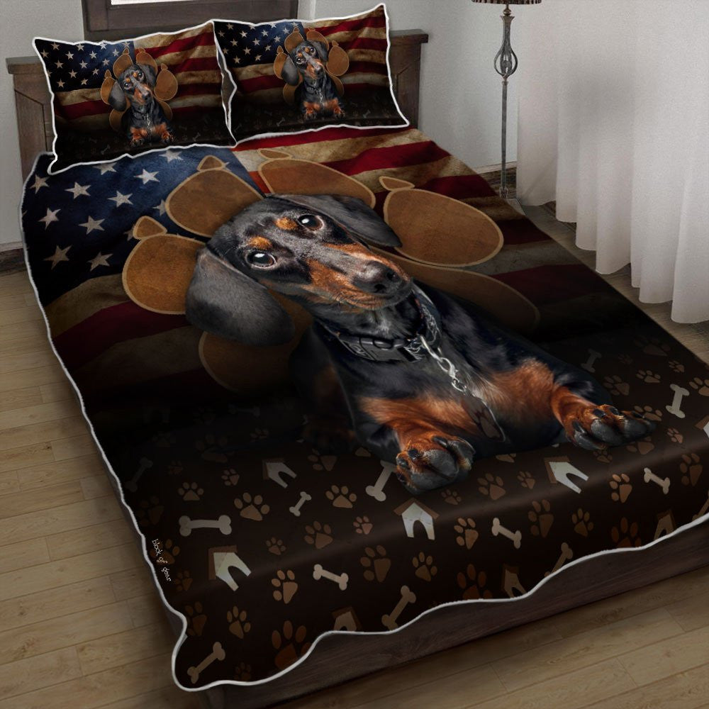 Dachshund Dog Paw Quilt Bedding Set  Bedroom Set Bedlinen 3D,Bedding Christmas Gift,Bedding Set Christmas